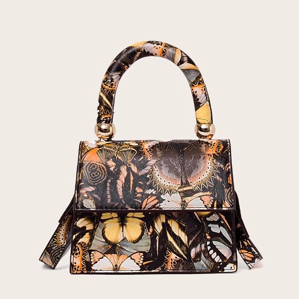 

Mini Butterfly Satchel Bag, Multicolor