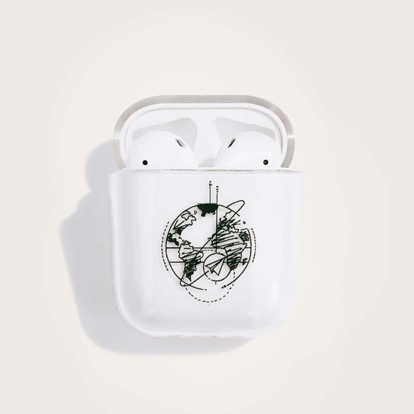 

Чехол для AirPods с рисунком карты 1шт, Прозрачный