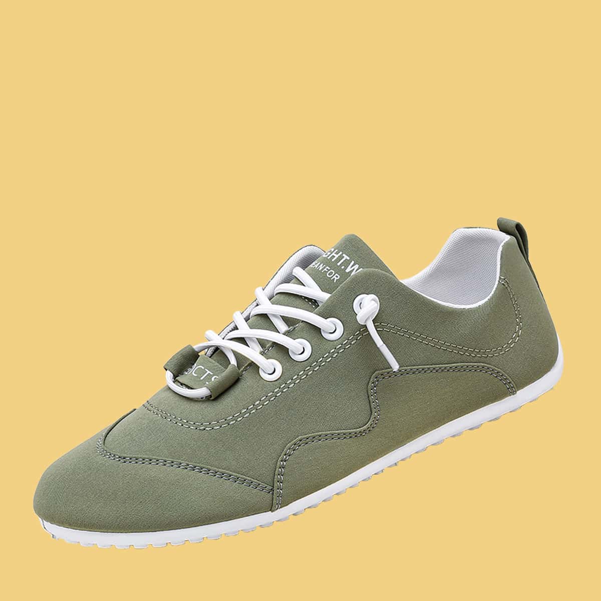 

Guys Lace-up Front Wide Fit Sneakers, Dark green