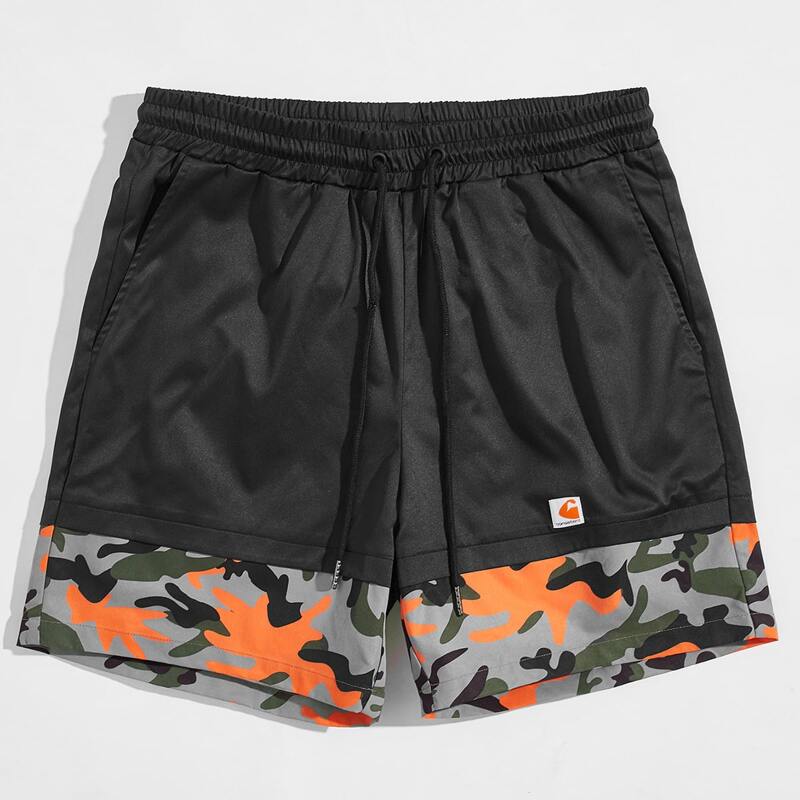 

Guys Camo 2 In 1 Shorts, Black