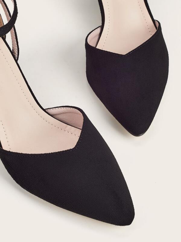 pirrie point toe ankle strap pumps