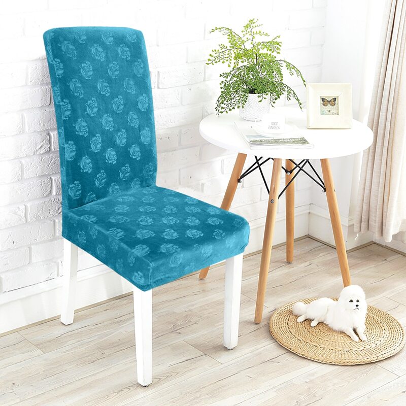 

Flower Print Stretchy Chair Cover, Blue