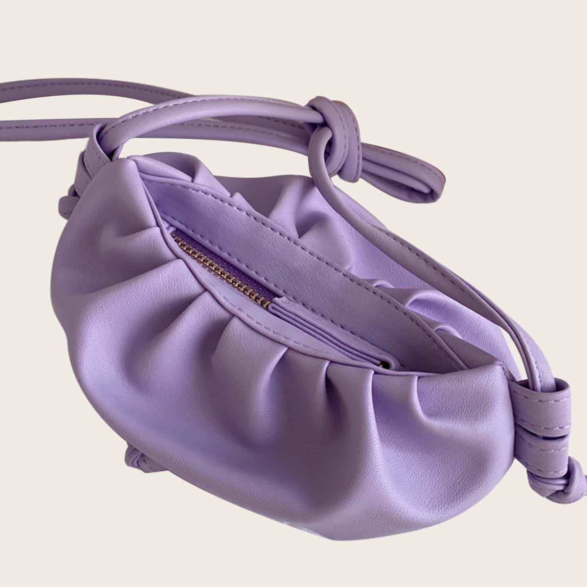 

Mini Ruched Bag, Pastel lilac purple