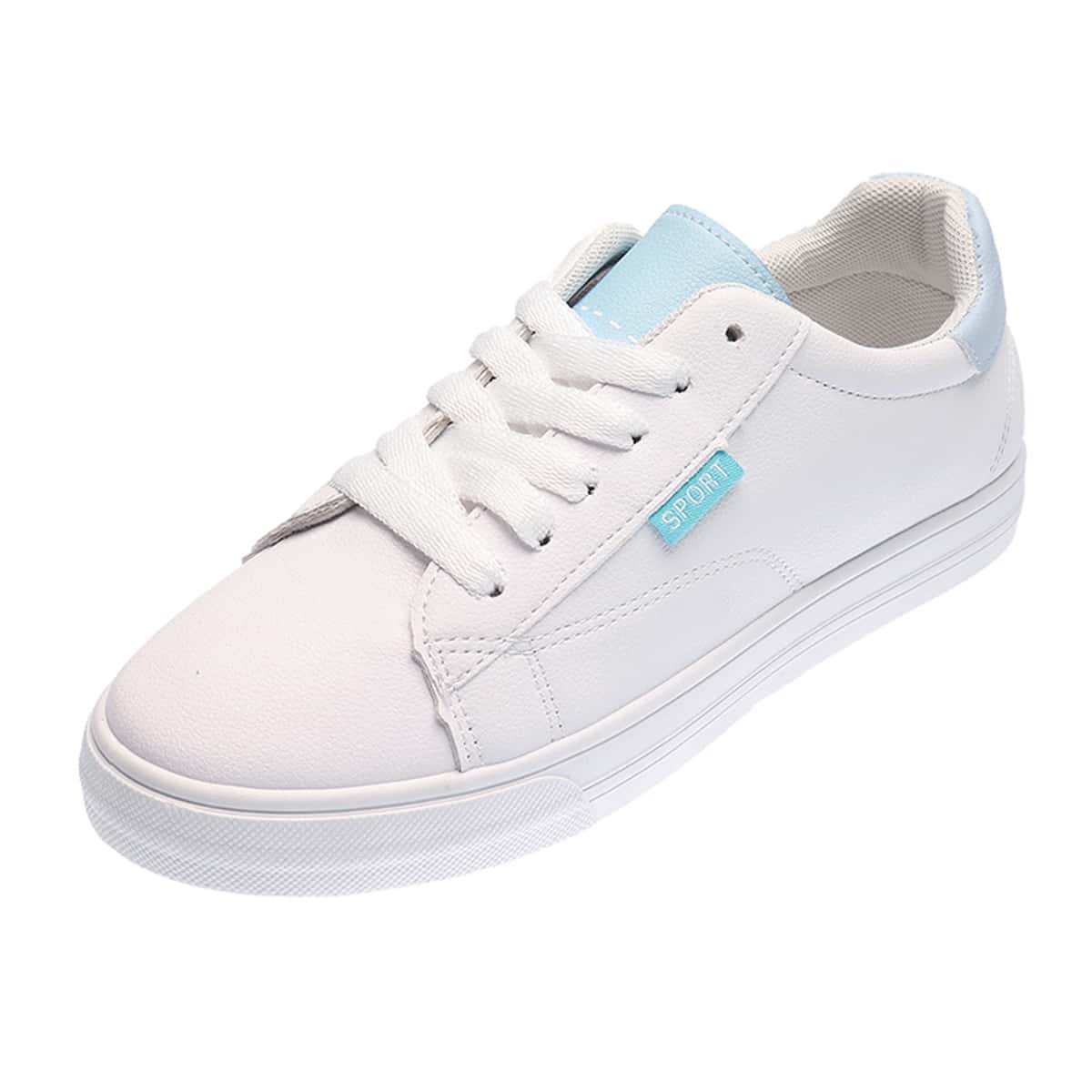 

Lace-up Front Sneakers, White