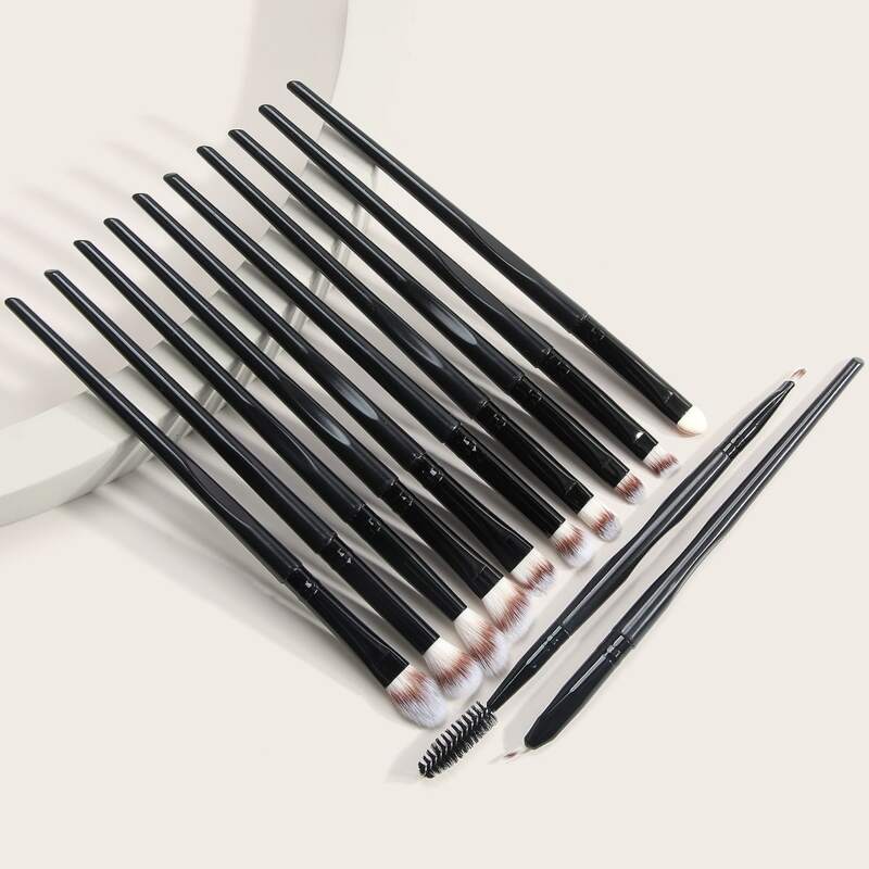 

12pcs Eye Makeup Brush Set, Black