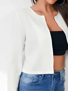 Firerie 素色開門襟夾克 - 白色 - 查看 5