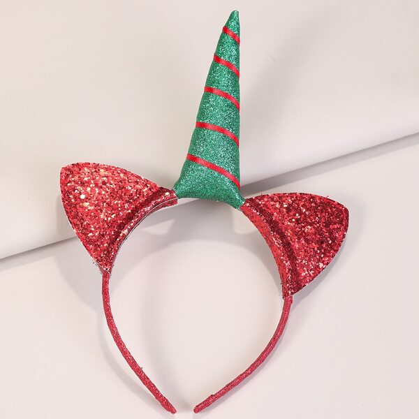 

Toddler Kids Christmas Sequin Ear Decor Hair Hoop, Multicolor