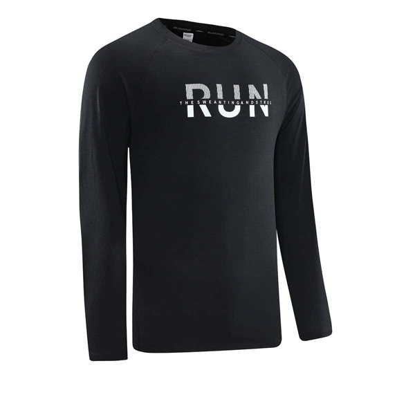 

Men Letter Graphic Raglan Sleeve Sports Tee, Black