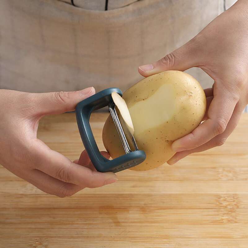 

1pc Stainless Steel Peeler, Blue