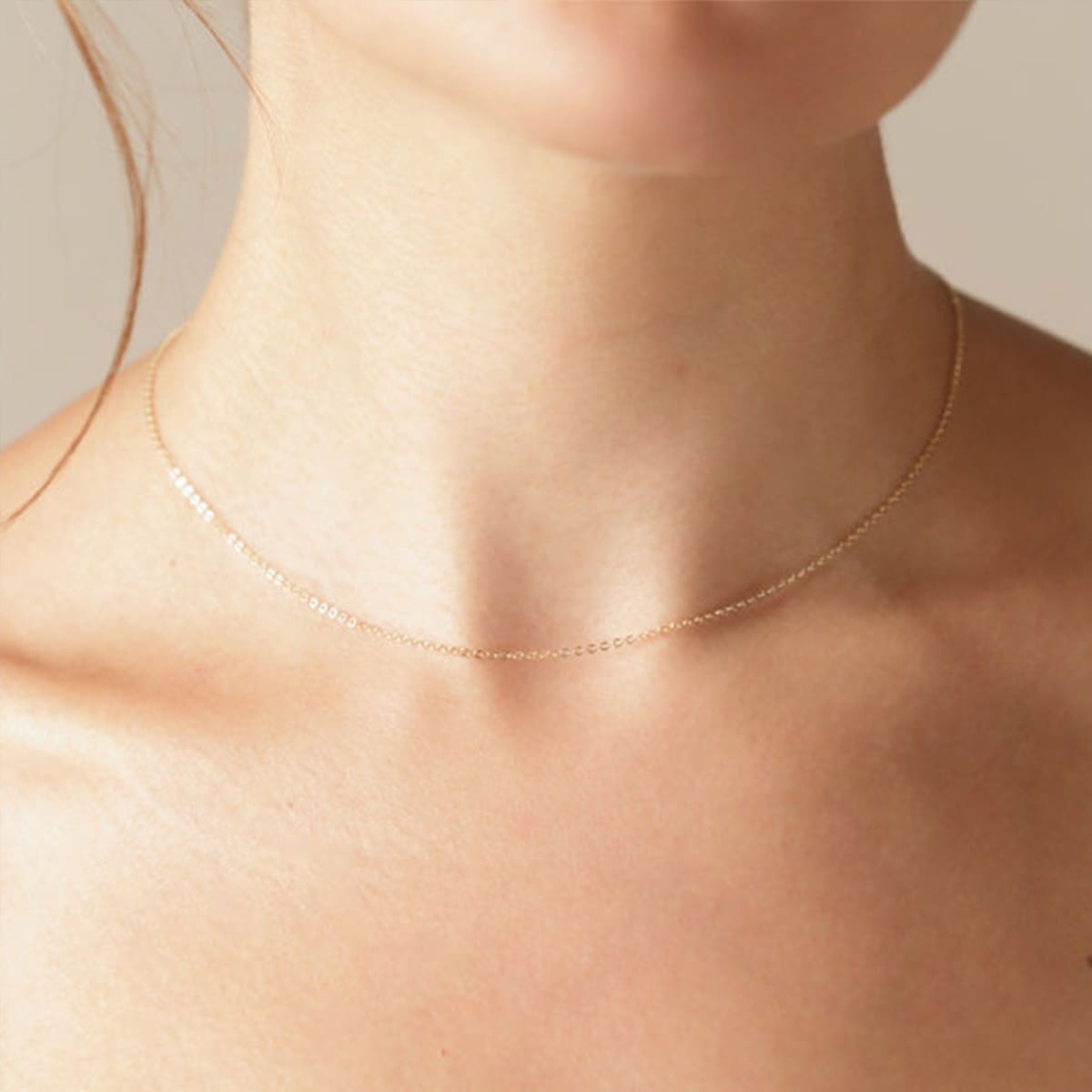 

1pc Simple Chain Choker, Gold