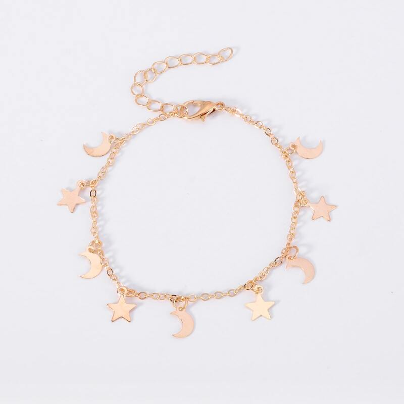 

Star & Moon Bracelet, Gold