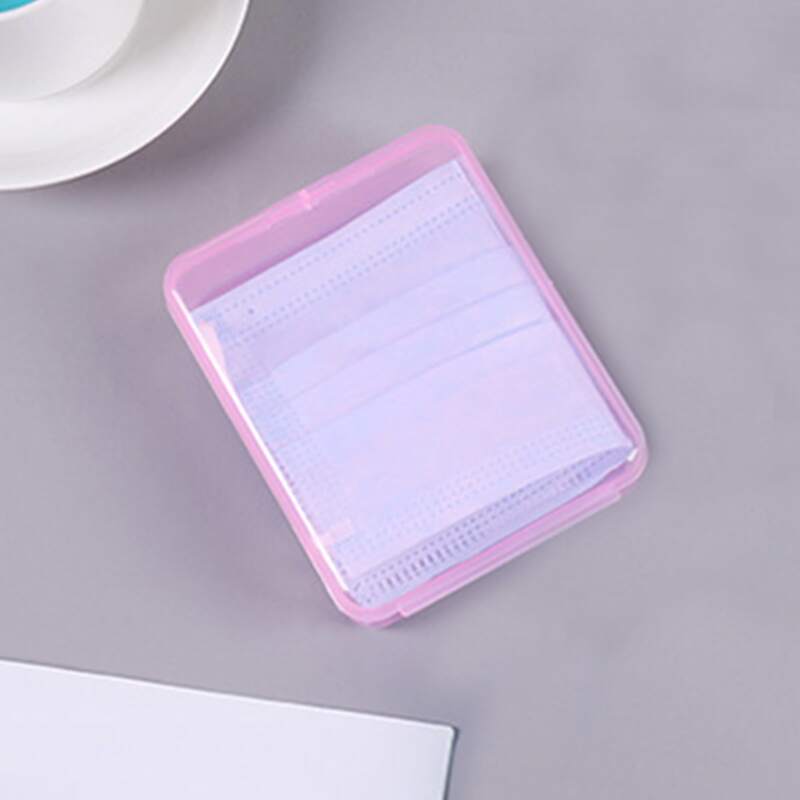 

1pc Clear Face Cover Box, Pink