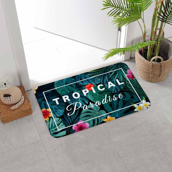 

Tropical Print Floor Mat, Multicolor