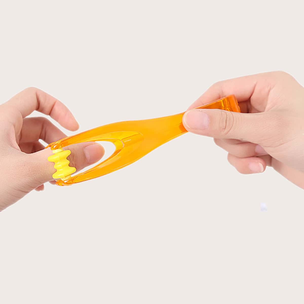 

1pc Finger Massage Roller, Yellow