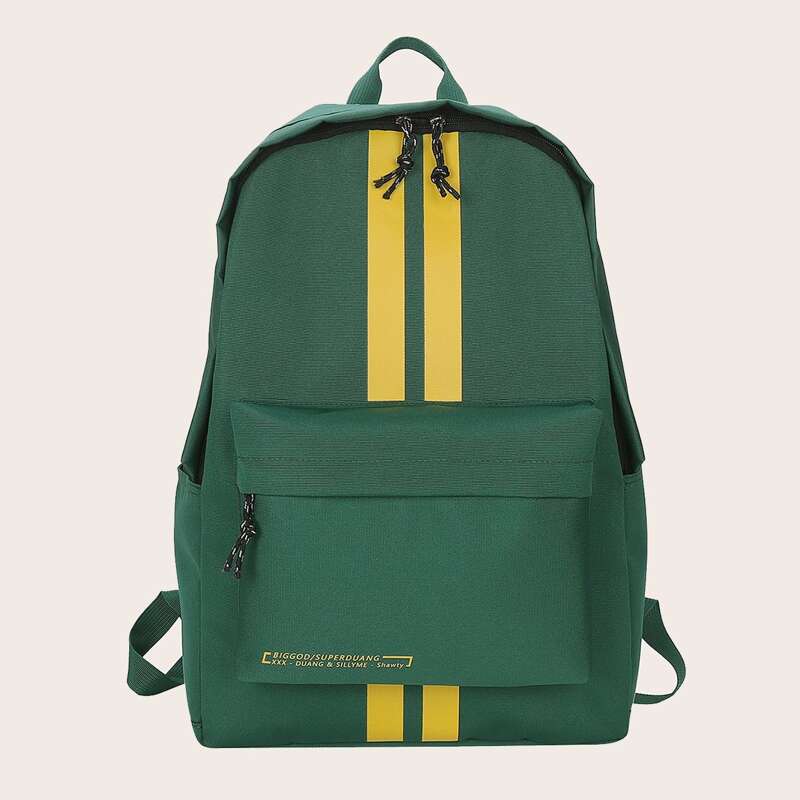 

Pocket Front Large Capacity Backpack, Green