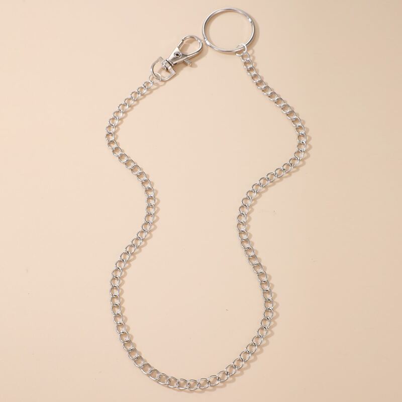 

Ring Decor Chain Necklace, Silver