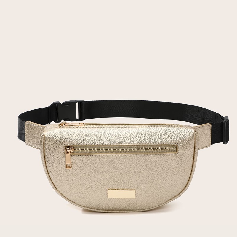 

Zip Front Fanny Pack, Gold