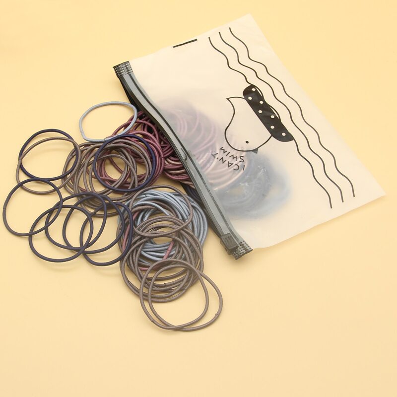 

100pcs Solid Hair Tie, Multicolor