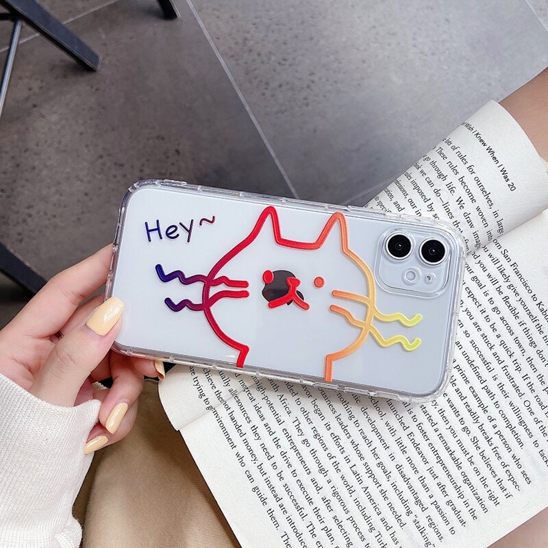 

Cat Print Clear iPhone Case