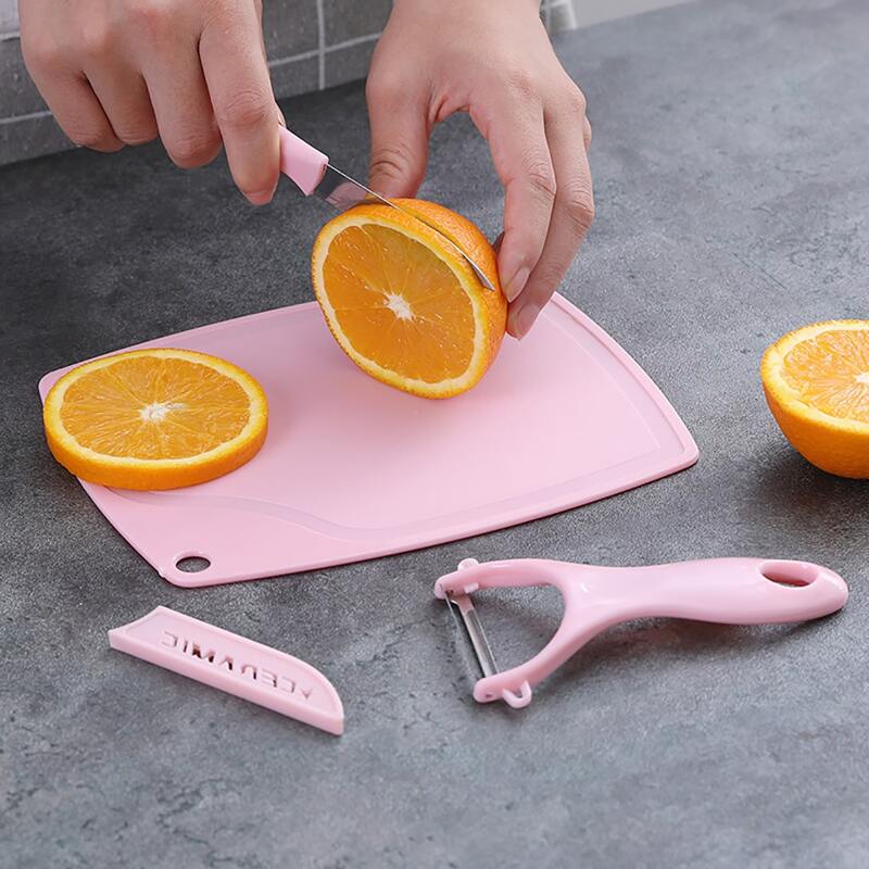 

3pcs Kitchen Fruit Knife Set, Pink