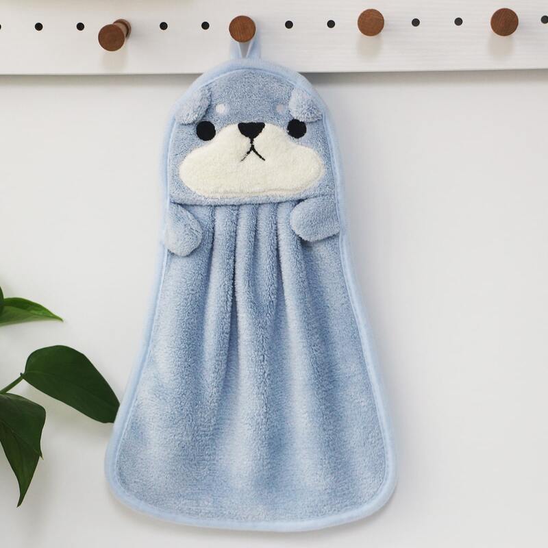 

1pc Cartoon Hand Towel, Baby blue