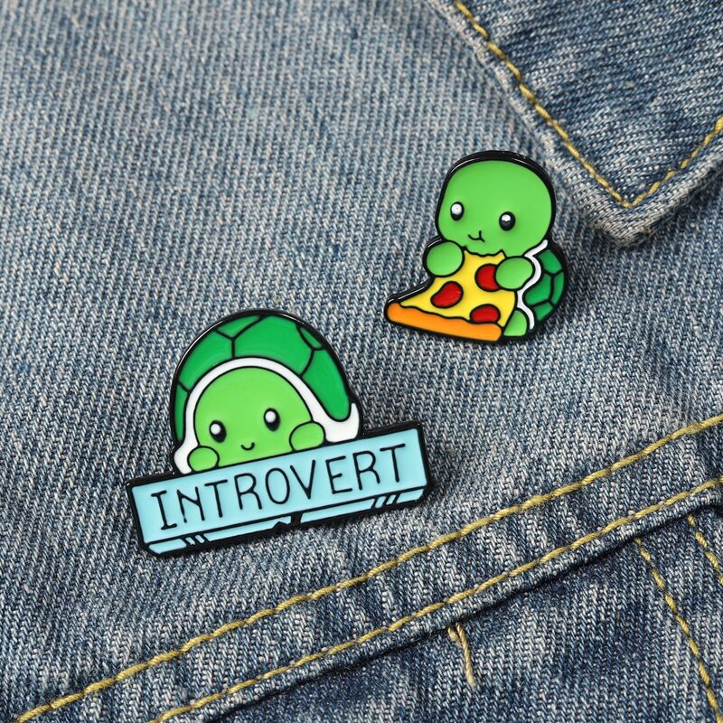 

2pcs Cartoon Tortoise Design Brooch, Multicolor