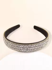 派對鑲鑽裝飾發箍 - 白色 - 查看 1
