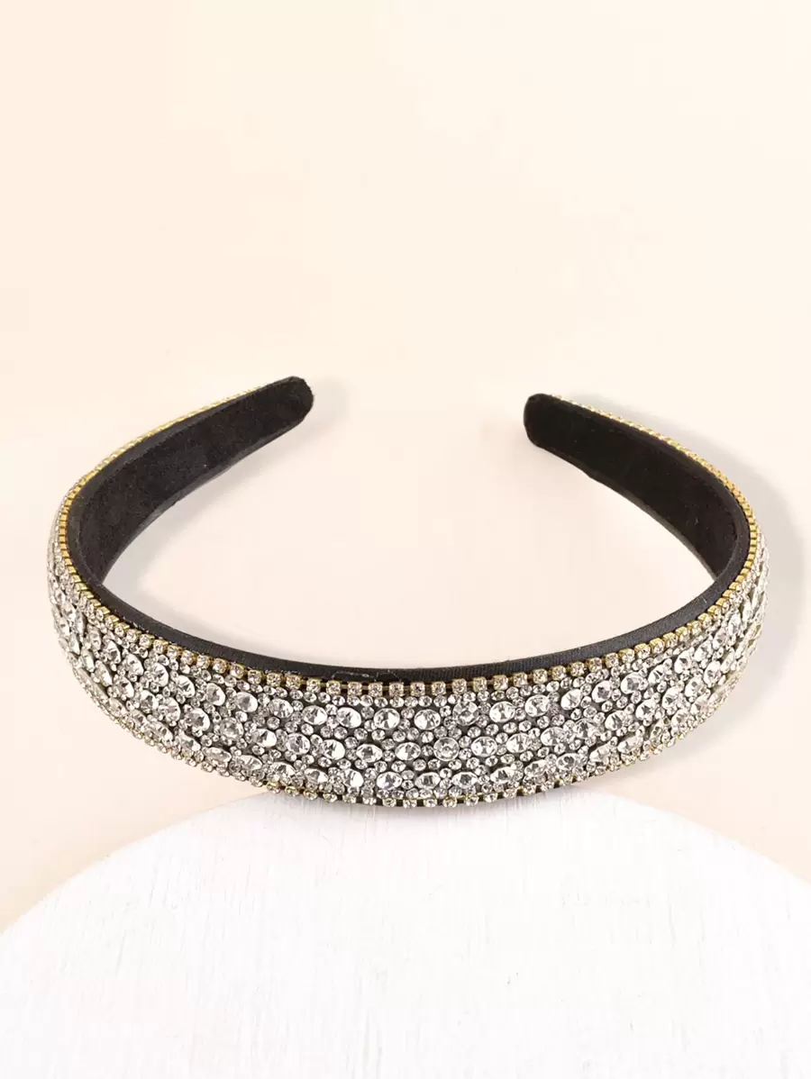 派對鑲鑽裝飾發箍 - 白色 - 查看 1