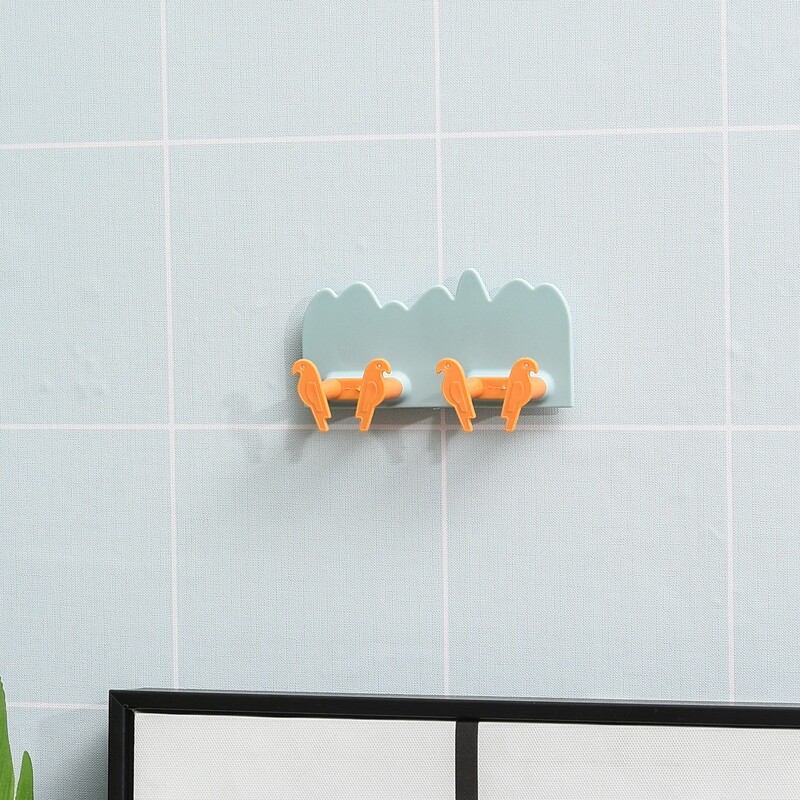 

1pc Bird Design Wall Hook, Blue