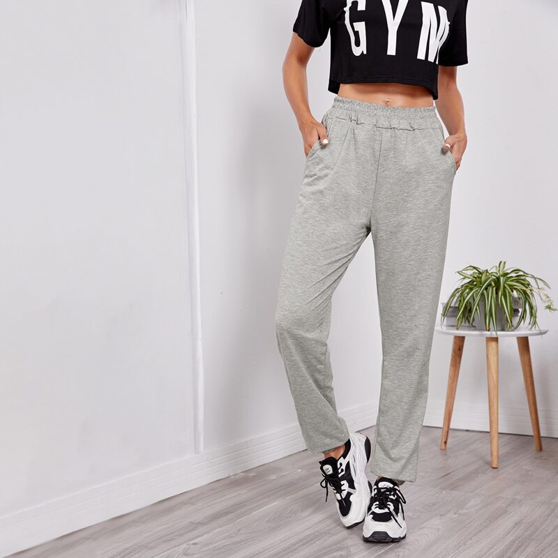 

Slant Pocket Sports Sweatpants, Light grey