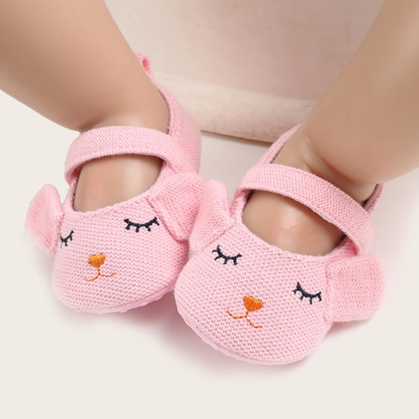 

Baby Girl Cartoon Graphic Mary Jane Flats, Pink