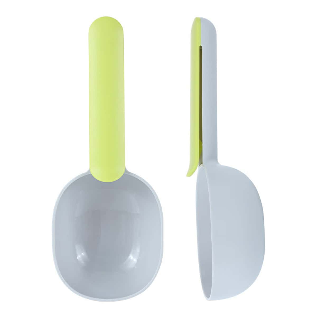 

1pc Two Tone Cat Food Scoop, Grey