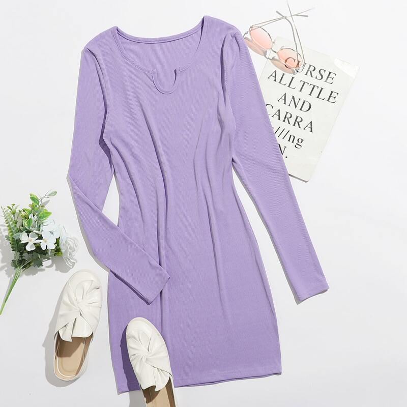 

Solid Tee Dress, Lilac purple