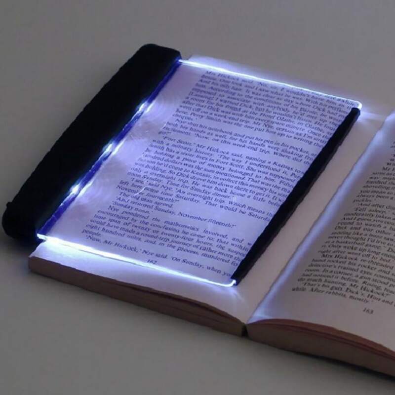 

1pc Flat Night Reading Light, Black