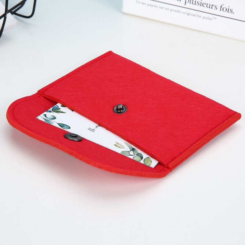 

Solid Felt Storage Bag, Red