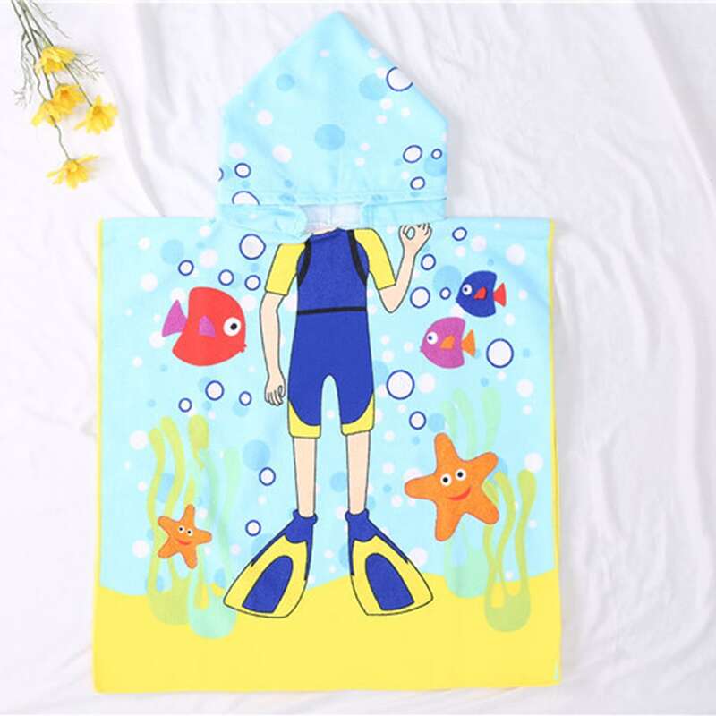 

Kids Cartoon Graphic Bath Towel, Multicolor