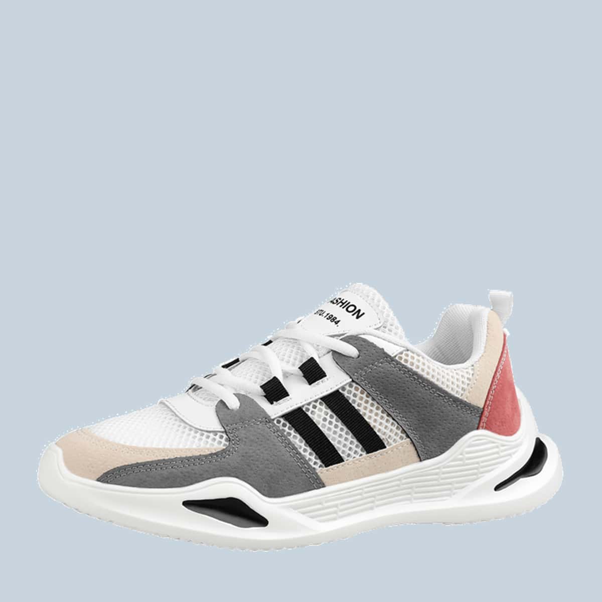 

Guys Lace-up Front Hollow Out Colorblock Sneakers, Multicolor
