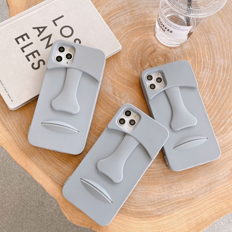 

3D Figure Shaped iPhone Case, Grey