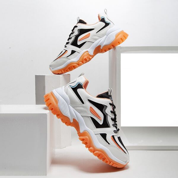 

Lace-up Front Wide Fit Sneakers, Multicolor
