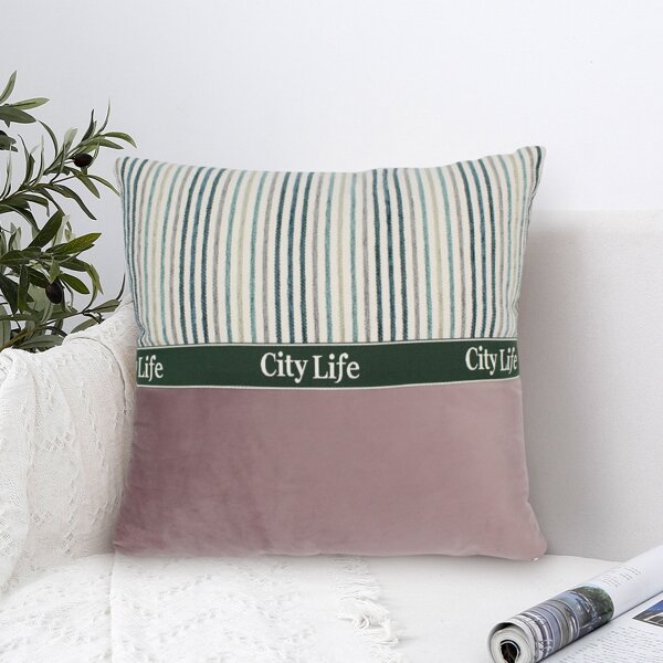 

Striped Pattern Cushion Cover Without Filler, Multicolor