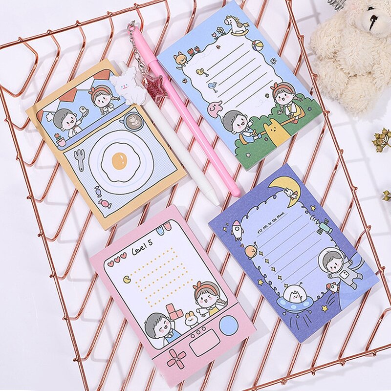 

1pack Cartoon Graphic Random Sticky Note, Multicolor