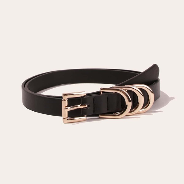 

Metal Buckle Belt, Black