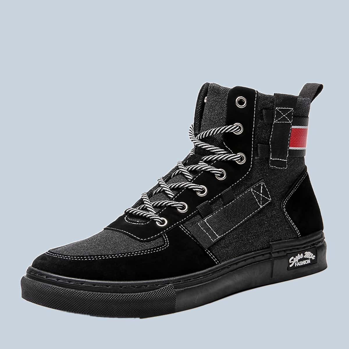 

Guys Wide Fit Lace-up Front Boots, Black