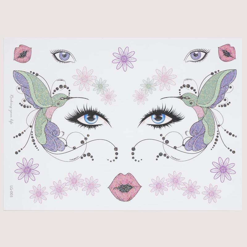 

1sheet Floral & Figure Pattern Tattoo Sticker, Multicolor