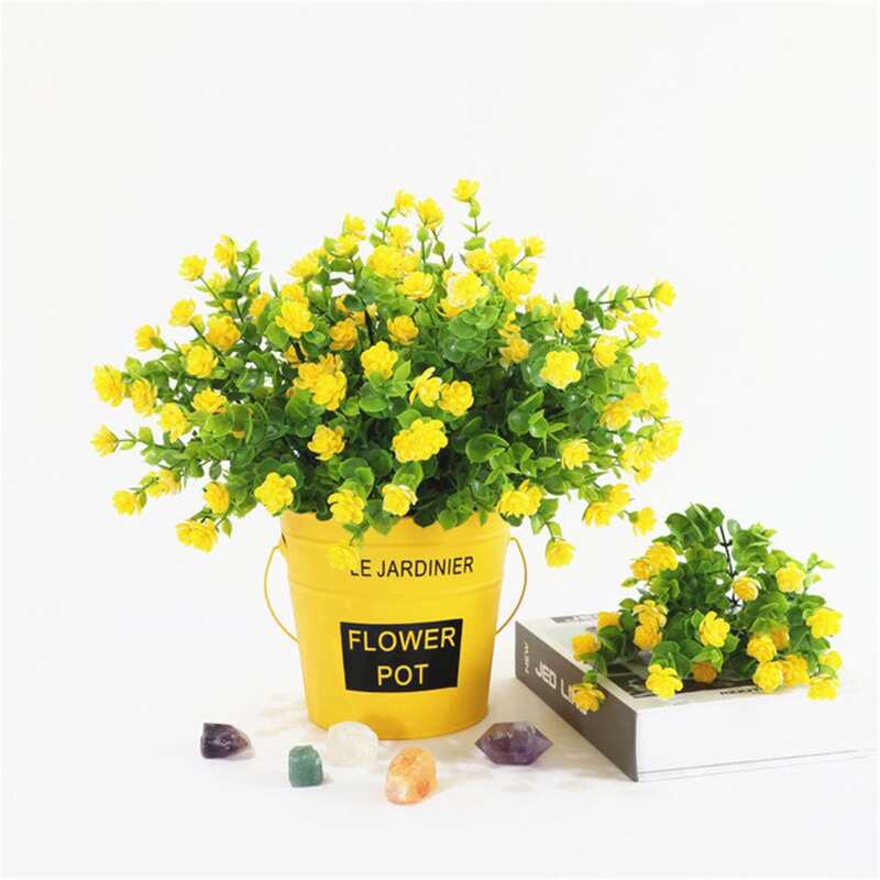 

1bundle Artificial Flower With 7pcs Branch, Multicolor