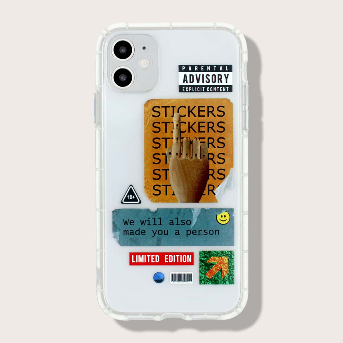 

1pc Slogan Graphic iPhone Case, Multicolor