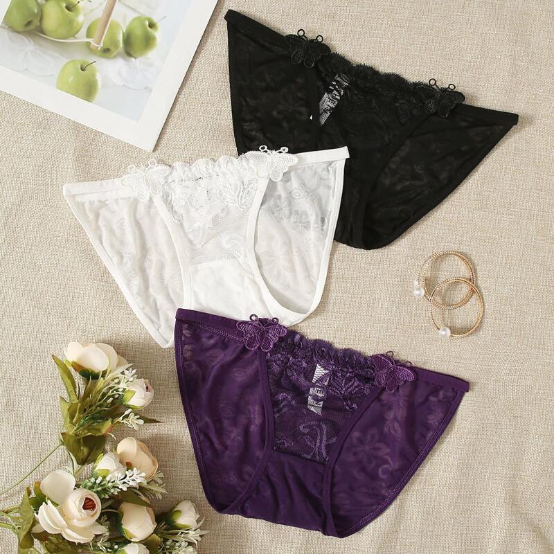

3pack Floral Lace Panty Set, Multicolor