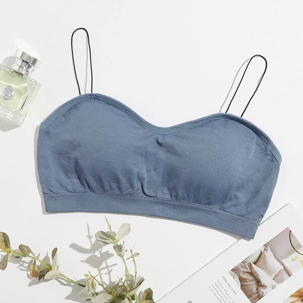 

1pack Solid Bralette, Dusty blue