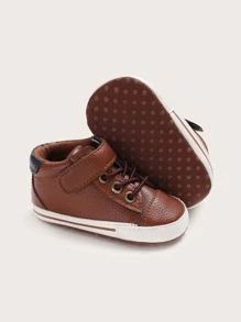 Infant Boys Hook-And-Loop Fastener Strap Sneakers - Coffee Brown - View 2