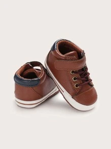 Infant Boys Hook-And-Loop Fastener Strap Sneakers - Coffee Brown - View 3
